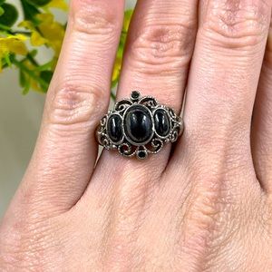 Avon Signed Ornate Statement Ring, Adjustable in Size